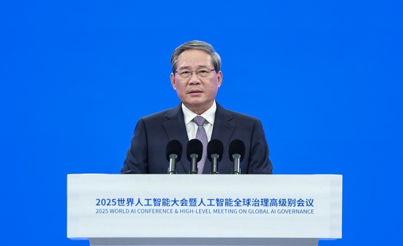李强出席2025世界人工智能大会暨人工智能全球治理高级别会议开幕式并致辞
