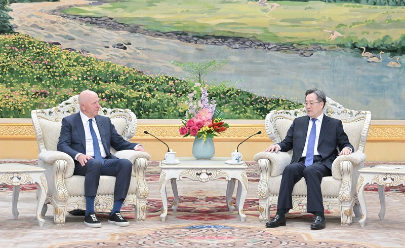 丁薛祥会见美国高盛集团董事长兼首席执行官苏德巍